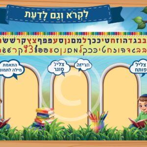 קיר קריאה וכתיבה בעיצוב עבור בנים