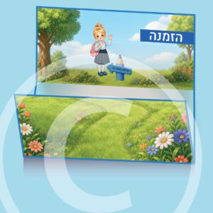 הזמנה מתקפלת למעטפה